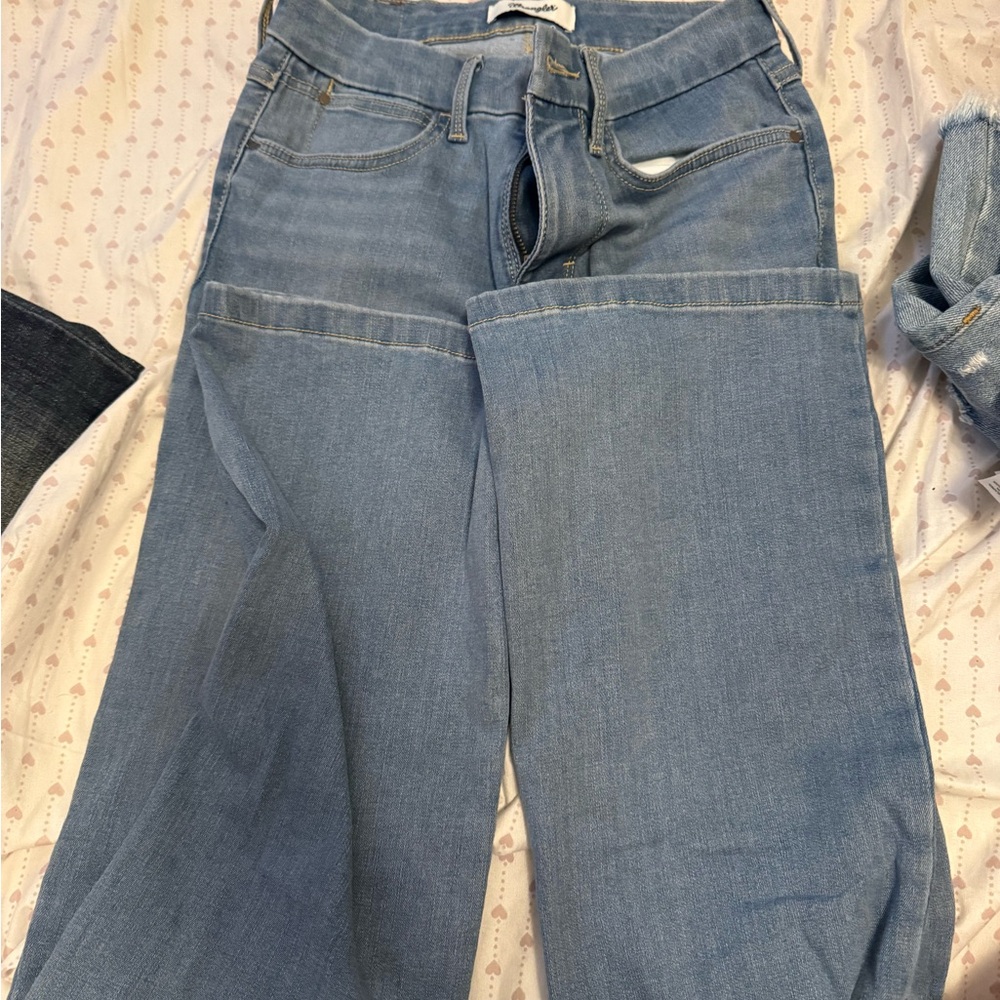 Wrangler Light Blue Wide-Leg Jeans